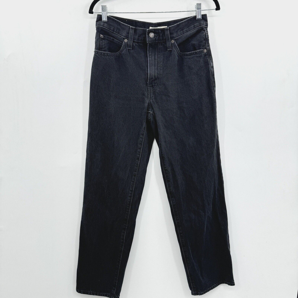 Levi's '94 Baggy Jeans Size 26 Washed Black Women's 29" Inseam 100% Cotton Denim